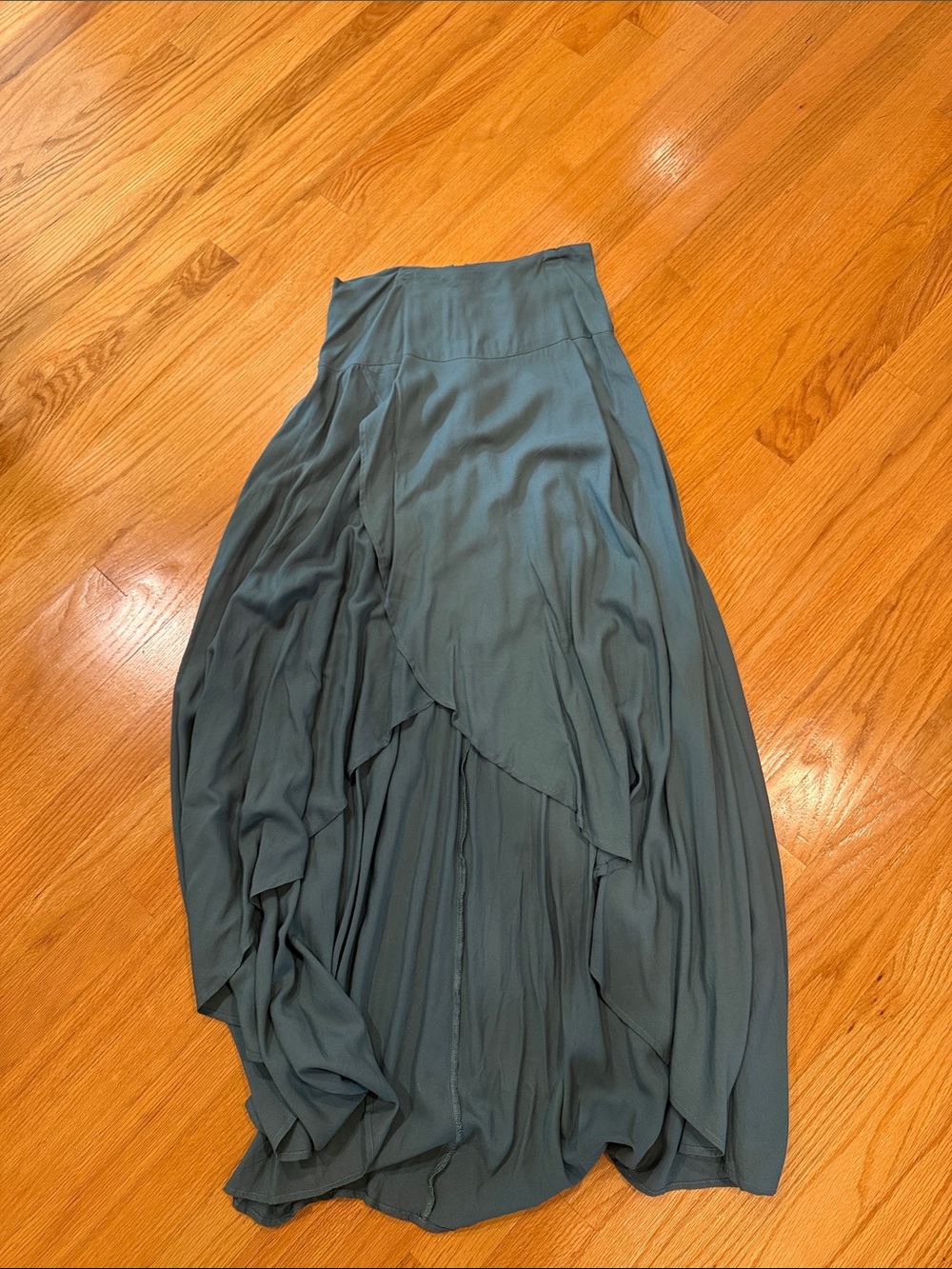 O'Neill Teal High-Low Layered Maxi Skirt